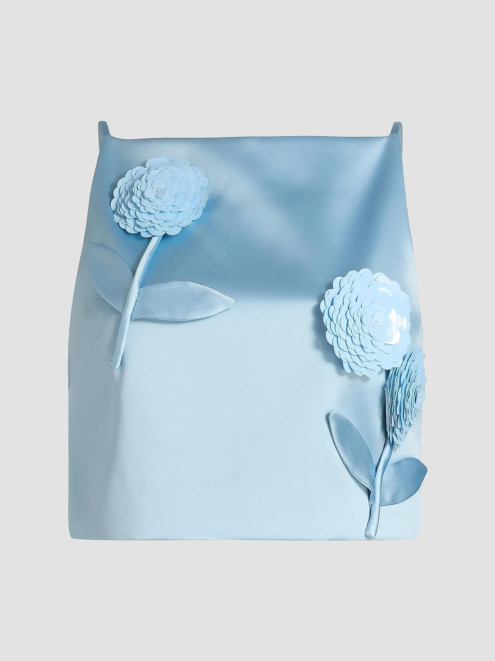 Sequined 3D Floral Satin Top | Saks Fifth Avenue