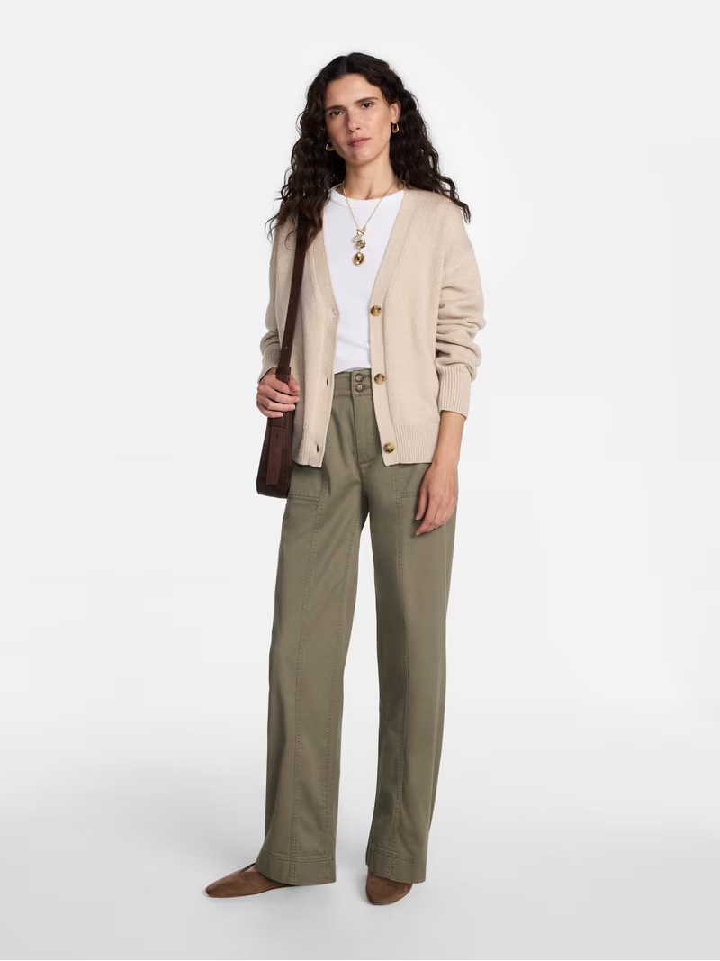 Scenario Women's Wide Leg Utility Pants, 31" Inseam, Sizes 0-20 | Walmart (US)
