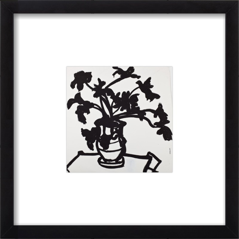 a silhouette of a plant | Artfully Walls
