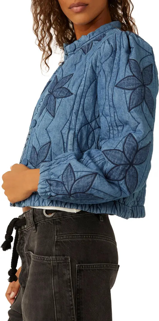 Free People Quinn Quilted Cotton Denim Jacket | Nordstromrack | Nordstrom Rack