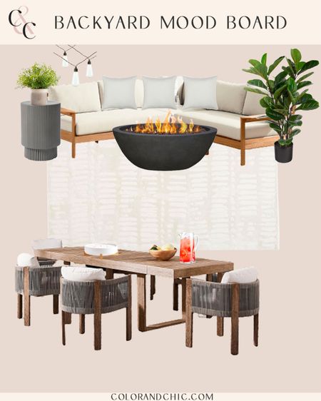 Backyard patio inspiration! I love the sectional to fit family and friends, as well as, an extendable outdoor dining table. 

#LTKstyletip #LTKhome