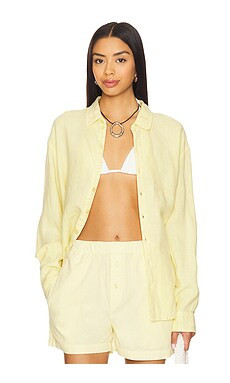 VIR VITA Cecile Oversized Shirt in Butter from Revolve.com | Revolve Clothing (Global)