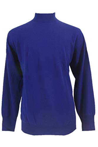 Shephe Men's Mock Turtleneck Cashmere Sweater Royal Blue Medium | Amazon (US)