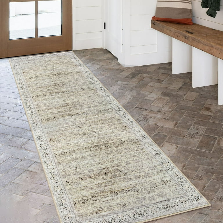 Suelur 2x6 Runner Rugs for Hallway Soft Vintage Runners Non-Slip Non-Shedding Print Distressed Be... | Walmart (US)