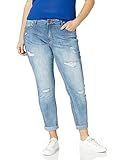 City Chic Women's Apparel Women's Plus Size Jeans with Distressed Detail, Light Denim, 18 | Amazon (US)