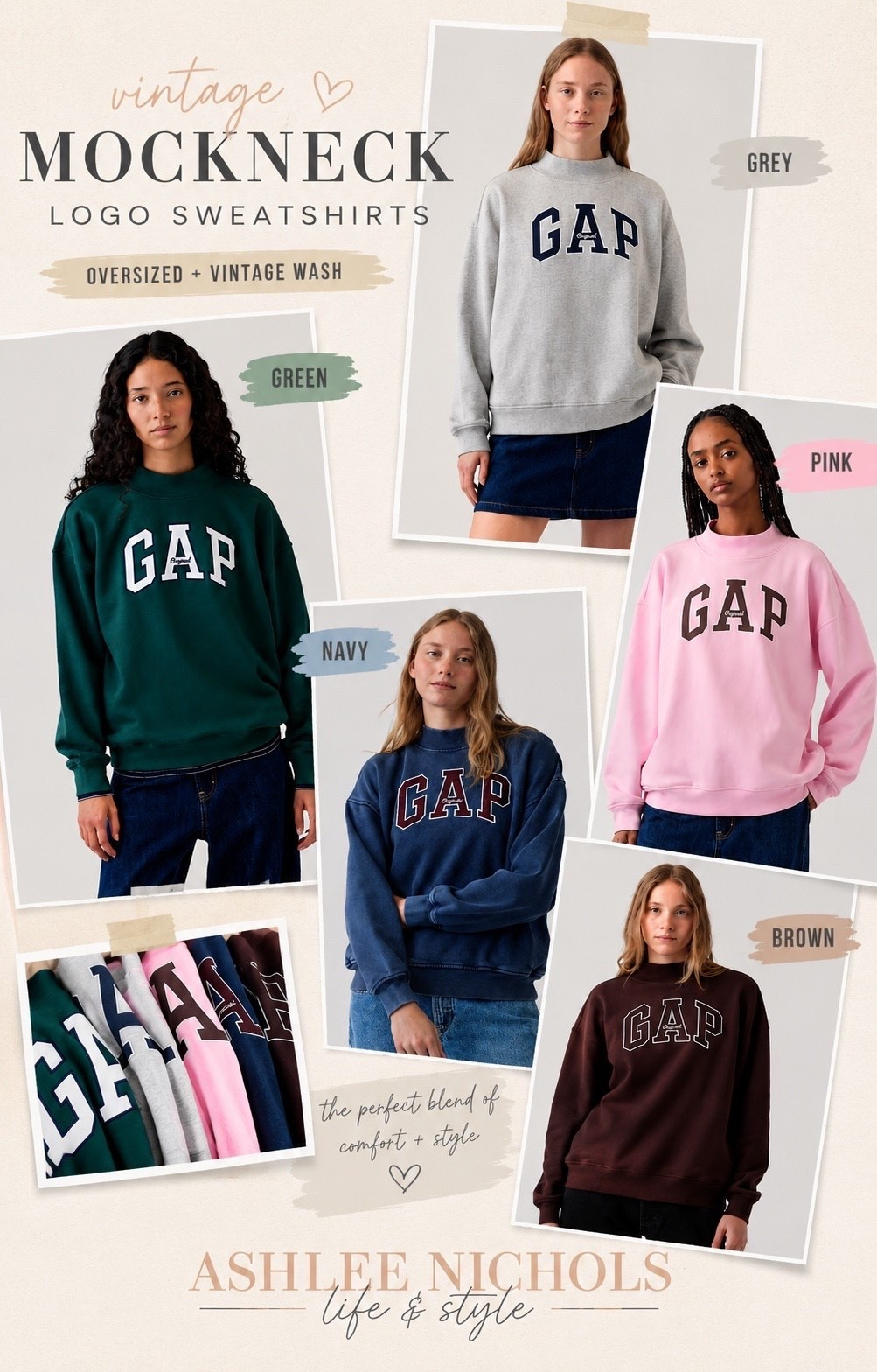 40% off Vintage mock neck sweatshirts!