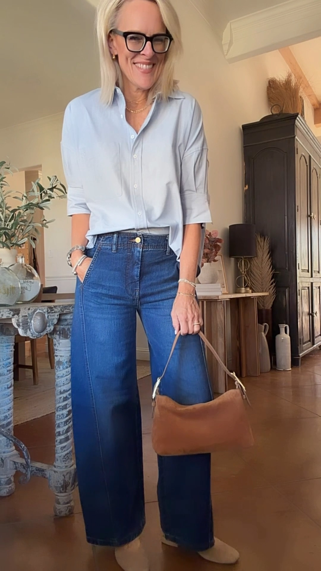 These denim rival the Mother lemon twist denim but for $100 less

SIZING- Be sure to size down in these 
And this blouse is so darn good. I have in 2 colors and tempted to get  
Another 
Anthropologie 

#LTKootd #LTKOver40 #LTKdayinmylife