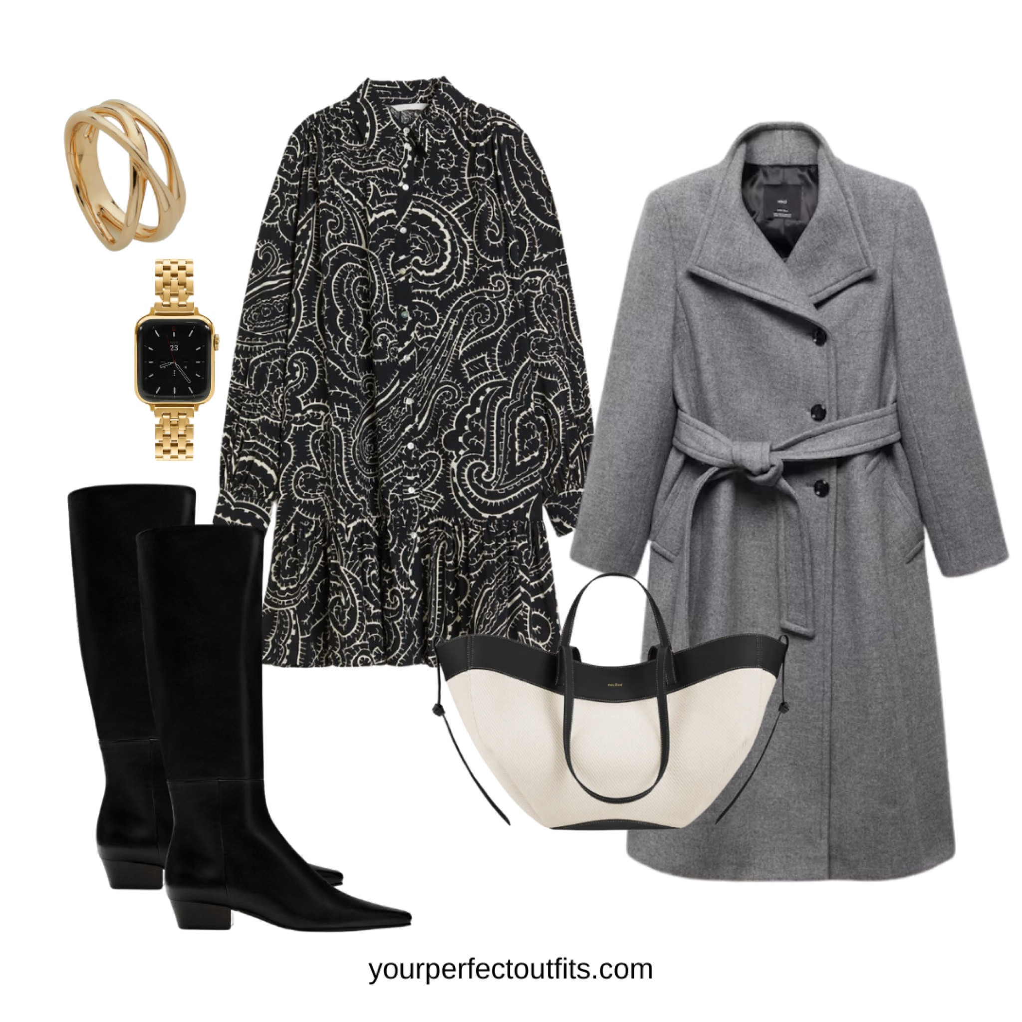 Casual look with this beautiful dress, high-knee boots and a grey coat 

#LTKSpringSale #LTKfindsunder50 #LTKSeasonal