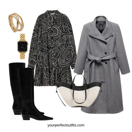 Casual look with this beautiful dress, high-knee boots and a grey coat 

#LTKSpringSale #LTKfindsunder50 #LTKSeasonal