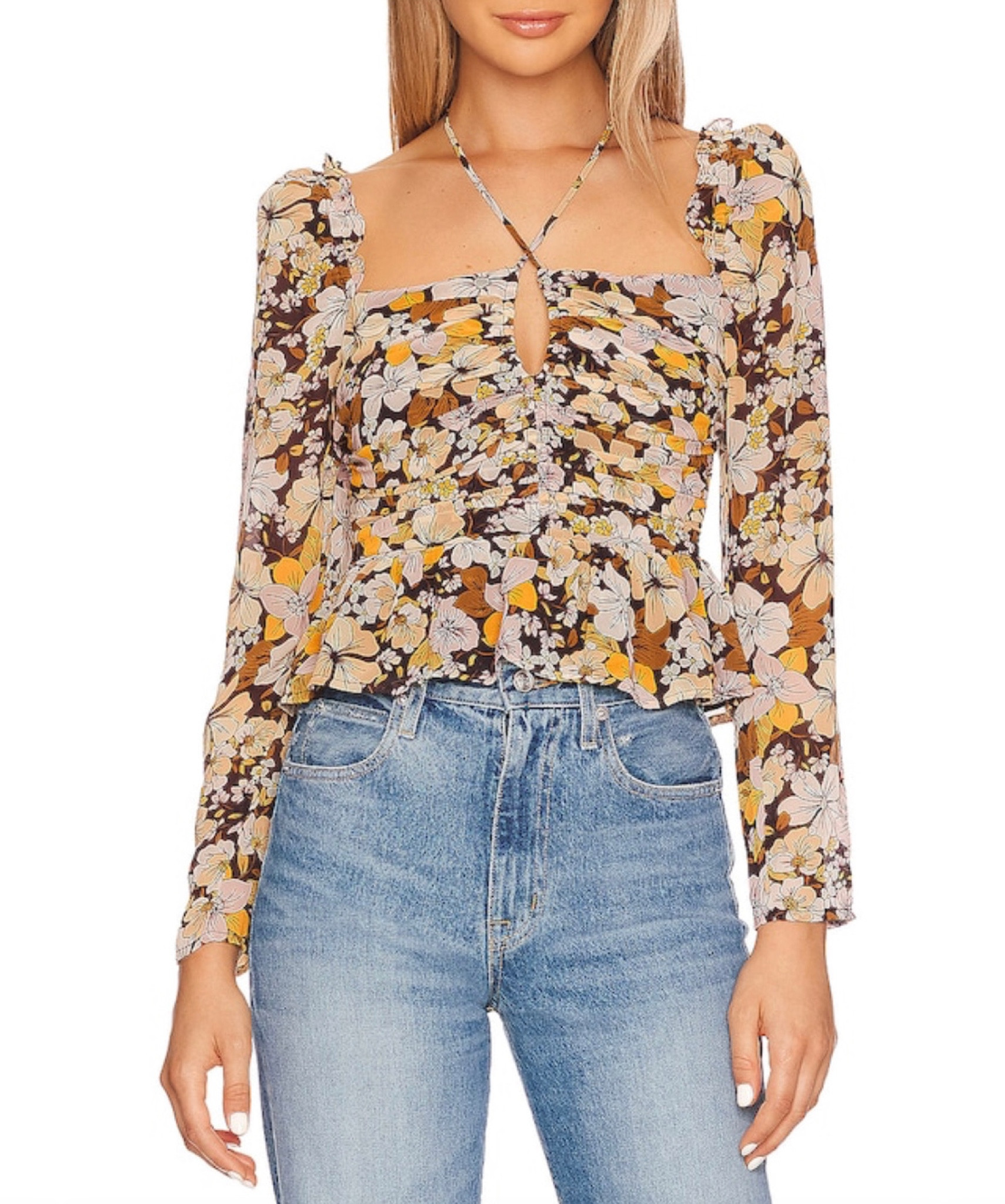 Floral top
Fall top 
Fall outfit 
#LTKSeasonal #LTKunder100 #LTKstyletip