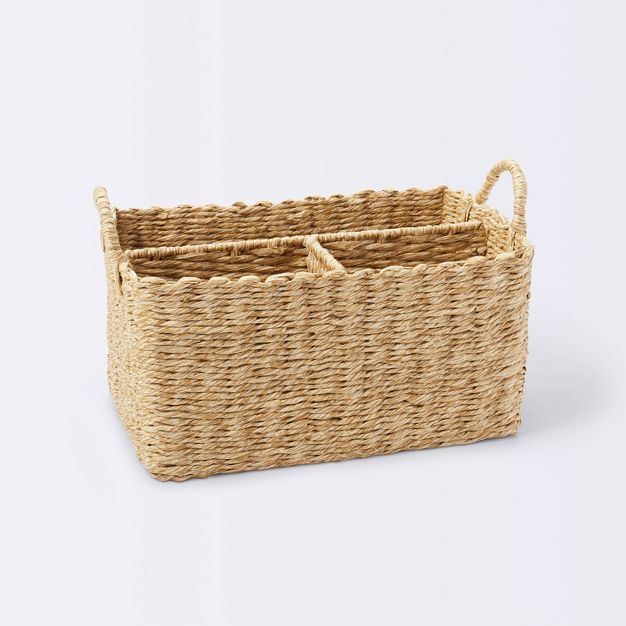 Woven Diaper Caddy with Dividers - Cloud Island™ Natural Woven | Target