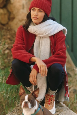 Varley Marina Collarless Fleece Jacket | Anthropologie (US)