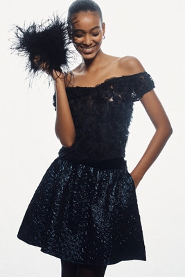 Maeve Off-Shoulder Rosette Top | Anthropologie (US)