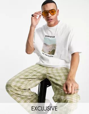 COLLUSION oversized t-shirt with print in white | ASOS (Global)