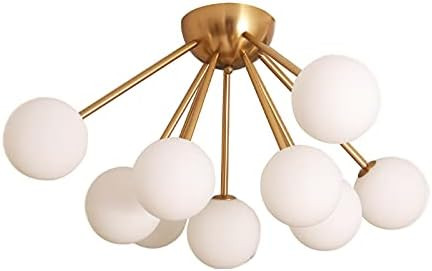 Amazon.com: BAODEN Large 9 Lights Modern Globe Semi Flush Mount Ceiling Light Mid Century Sputnik... | Amazon (US)