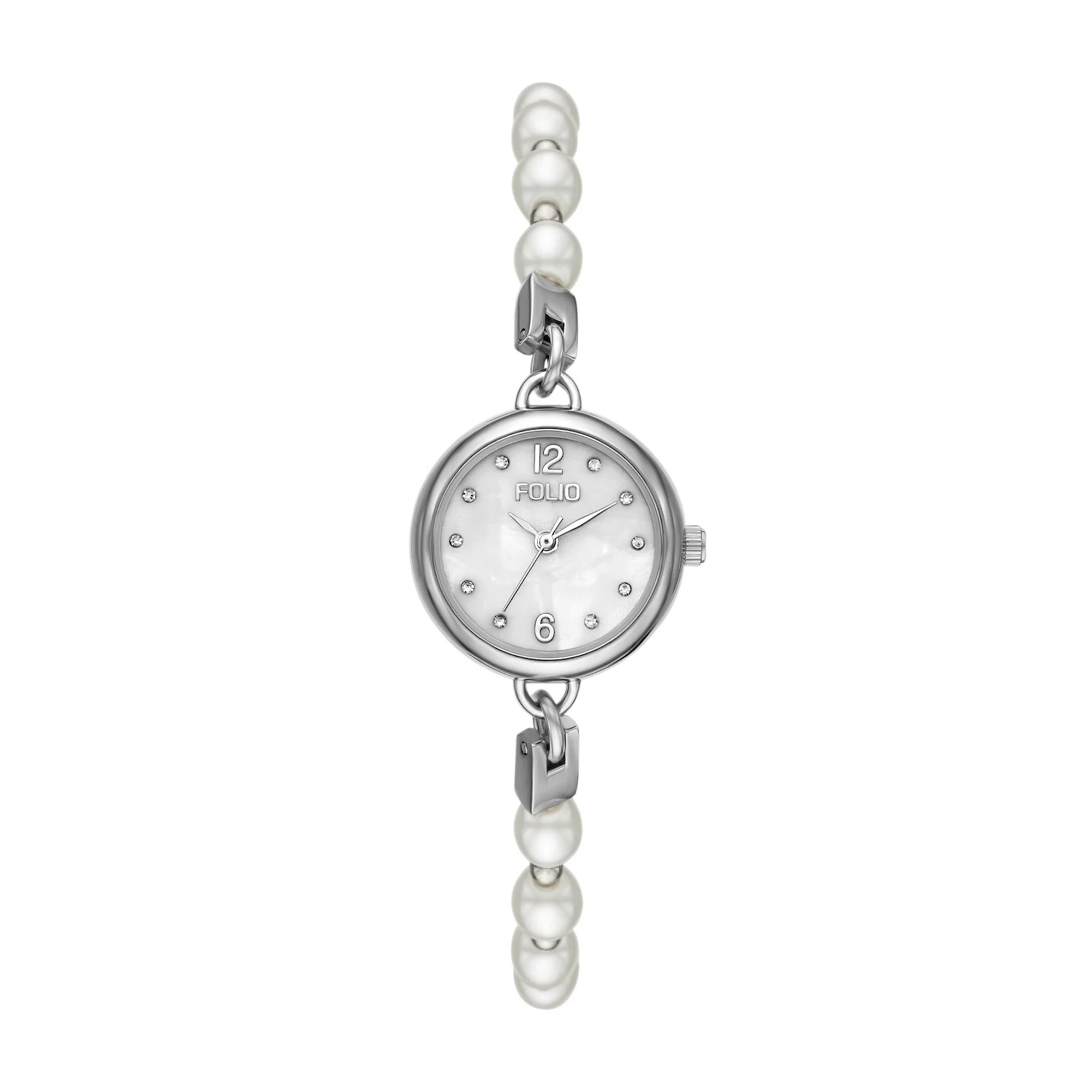 Folio Women's Silver & Pearl Dainty Watch | Kohl's