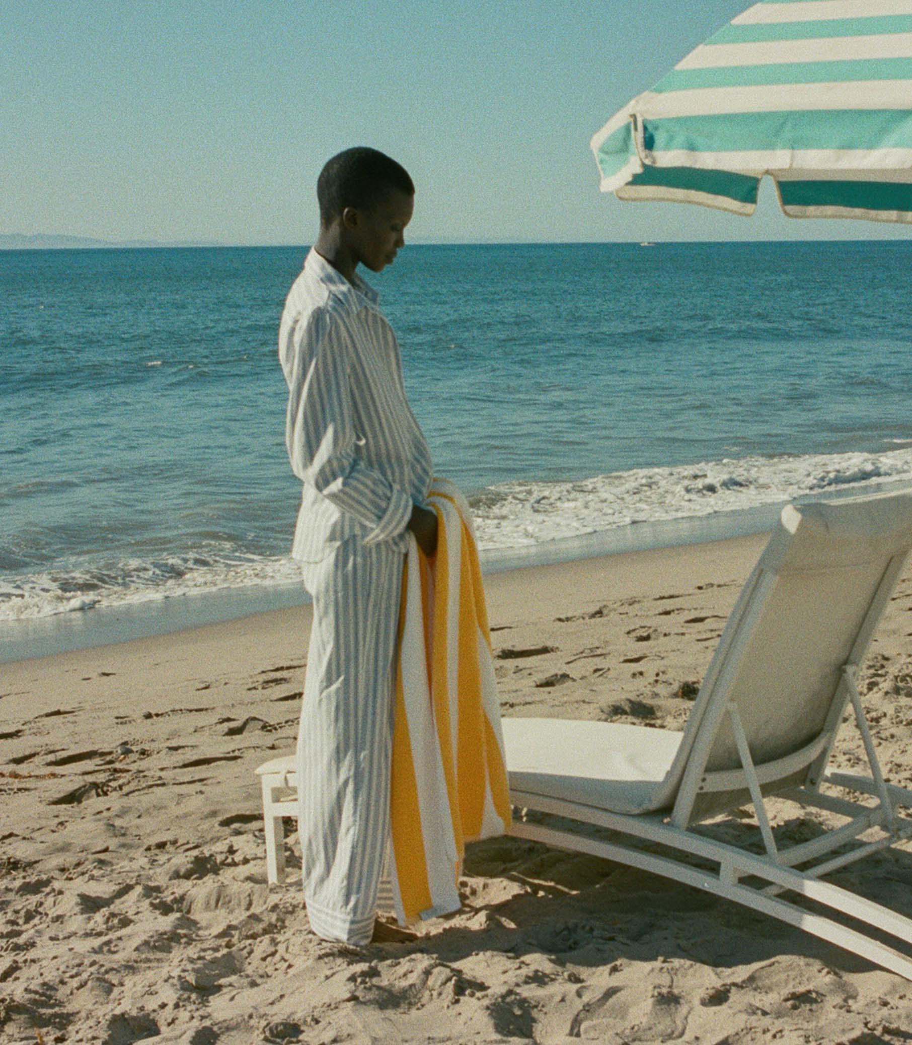 MORGAN PANT -- INDIGO SORRENTO STRIPE | DOEN