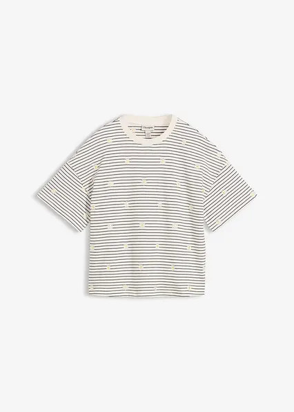 Gestreiftes T-Shirt aus reiner Baumwolle | Bonprix DE
