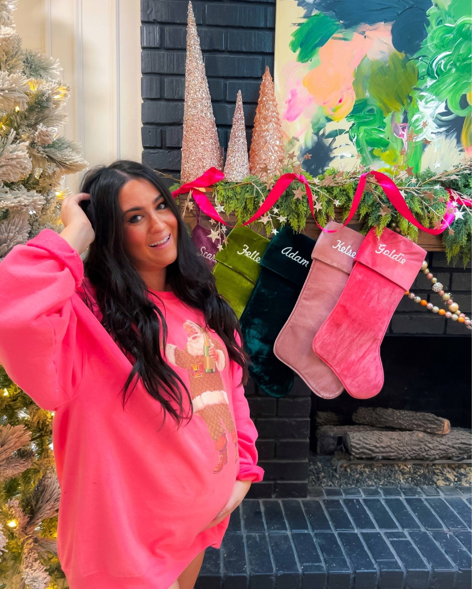 Christmas
Holiday
Stockings
Mantle
Garland
Santa
Bump
Pregnant 

#LTKbump #LTKHoliday #LTKhome