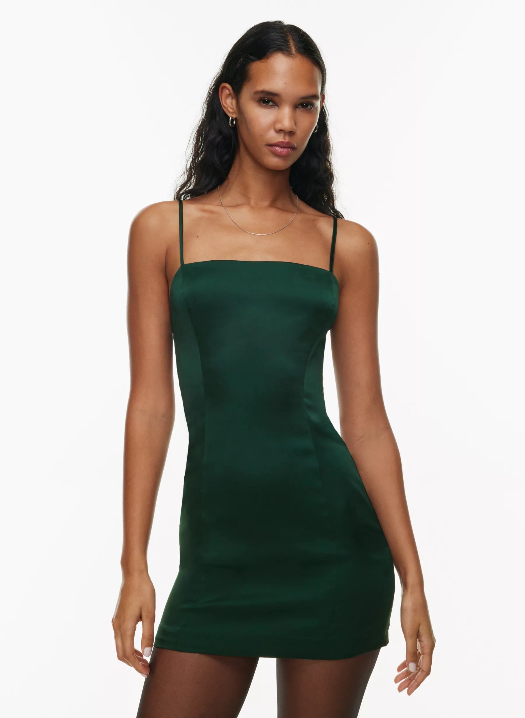 SHIMMER SATIN DRESS | Aritzia