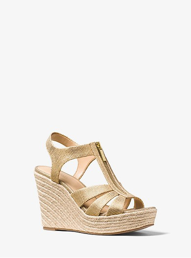 Berkley Metallic Wedge Sandal | Michael Kors US