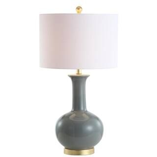 JONATHAN Y Brussels 27 in. Gray/Brass Ceramic/Metal LED Table Lamp-JYL6208B - The Home Depot | The Home Depot