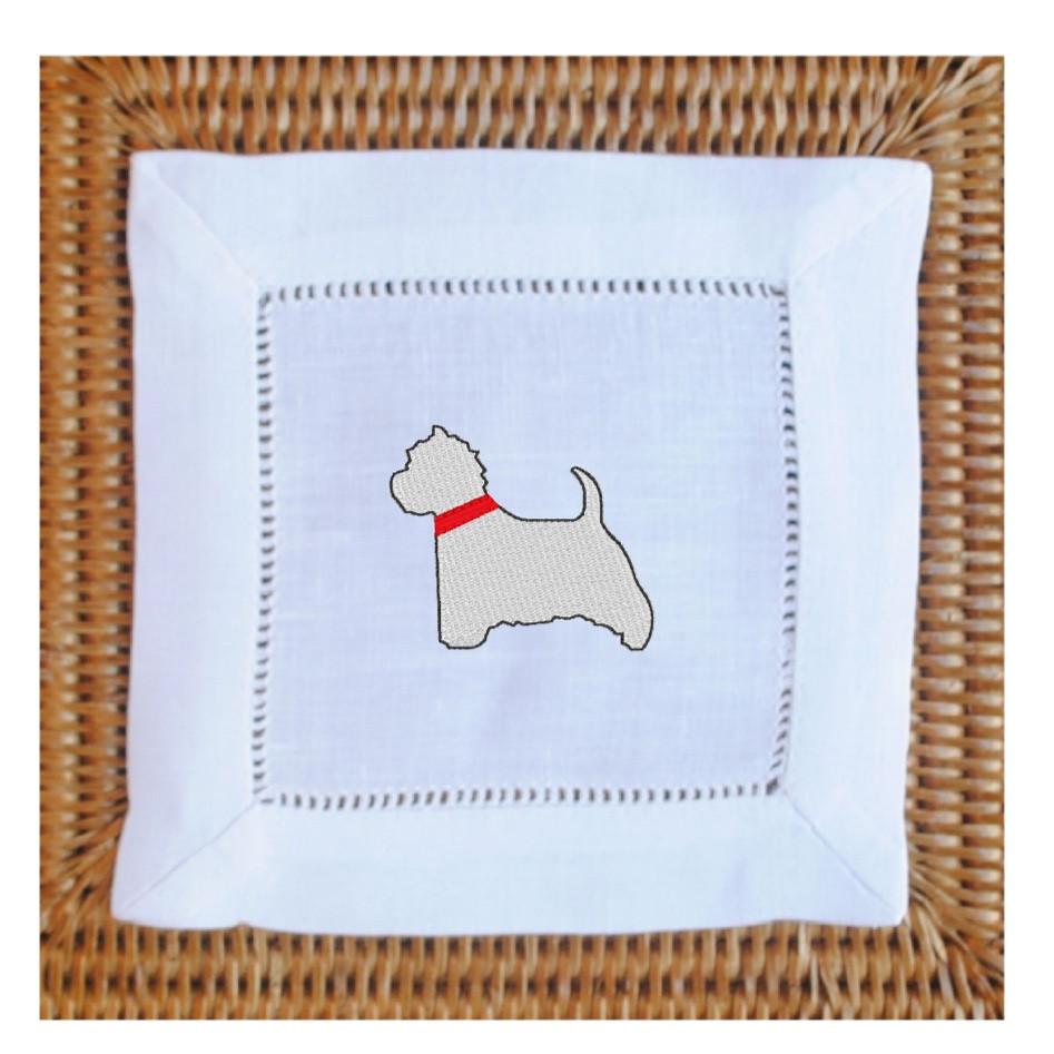 Great gift idea for the dog mom or dad. Westie cocktail napkins and matching kitchen tea towel.. lots of other breeds available- chocolate, yellow and black lab, corgi, German Shepherd, poodle, bulldog, linked a bunch but click over to see the others! 

#LTKHoliday #LTKGiftGuide #LTKCyberWeek