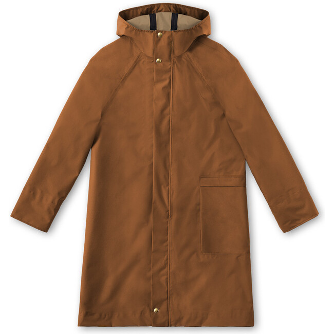 fairechild | Women's Harbour Raglan Sleeve Hooded Rain Coat, Rust (Brown, Size Medium) | Maisonette | Maisonette