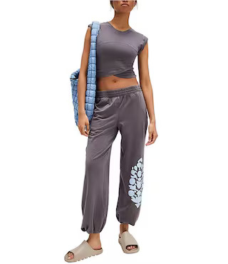 FP Movement Hot Shot Logo Crew Neck Short Sleeve Crossover Hem Coordinating Set | Dillard's | Dillard's