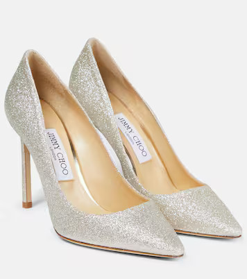 Romy 100 glitter-embellished pumps | Mytheresa (UK)