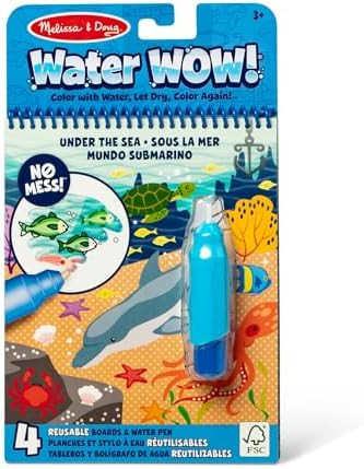 Melissa & Doug On The Go Water Wow! Mess Free Coloring Book, Reusable Water-Reveal Activity Pad, ... | Amazon (US)
