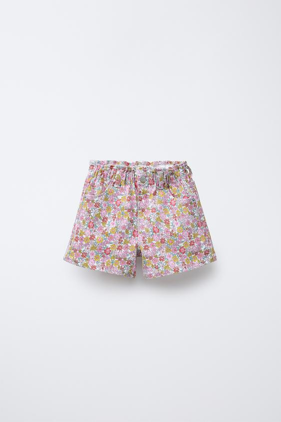 COMFORT TWILL PAPERBAG SHORTS | Zara US