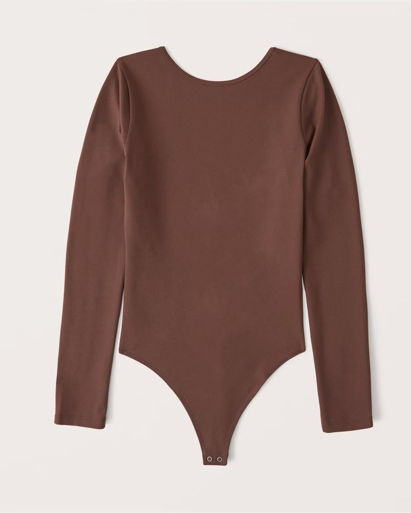 Long-Sleeve Seamless Open-Back Bodysuit | Abercrombie & Fitch (US)