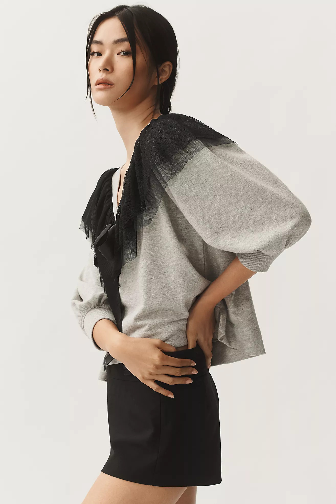 Maeve V-Neck Bow Sweater | Anthropologie (US)