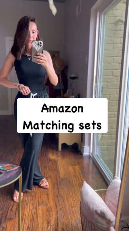 Amazon Matching sets!! These are great for travel as they are super soft stretchy jersey material. Under $40, wearing a size small and I am 5’5”, 120 pounds. 

#LTKStyleTip #LTKOver40