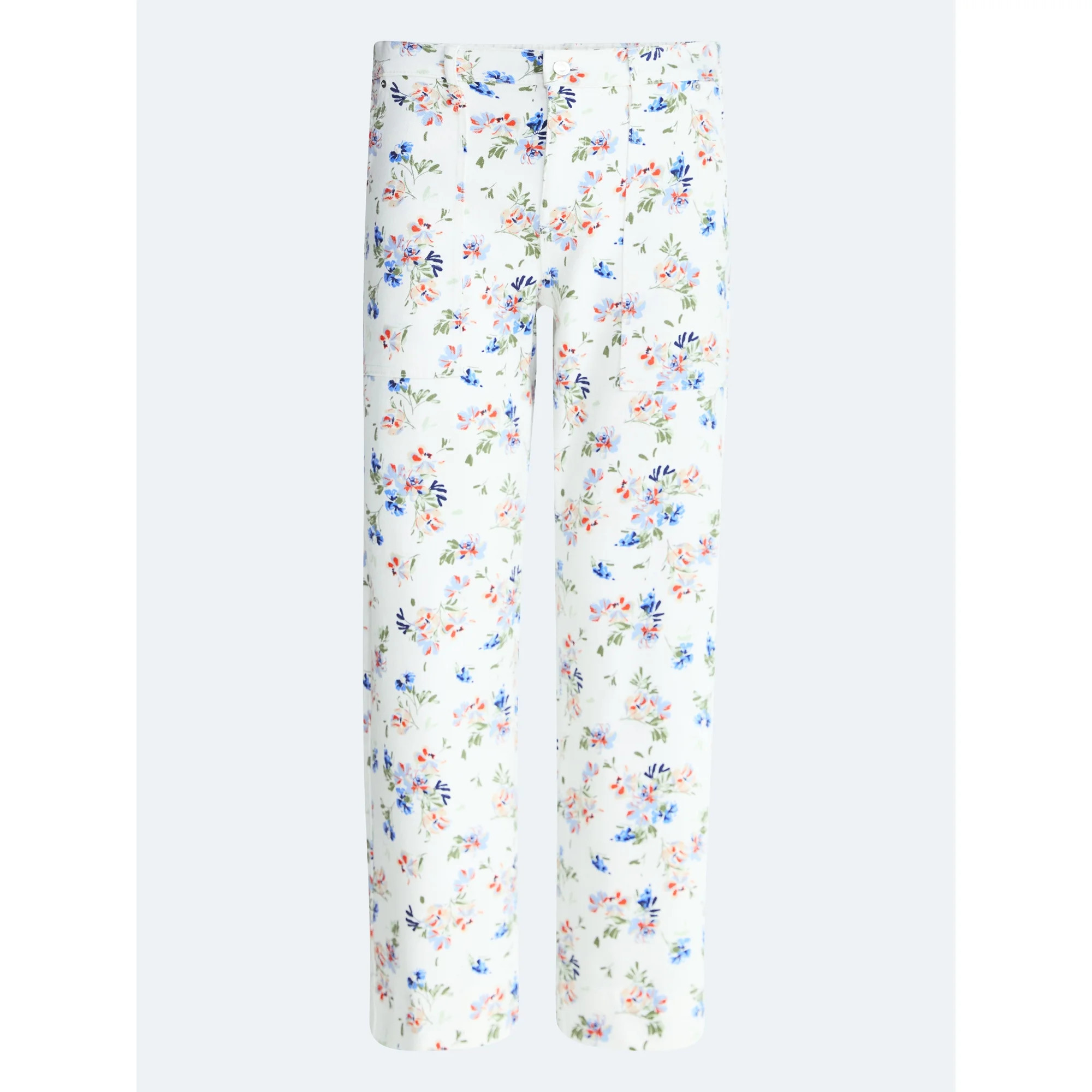 Free Assembly Women's Floral Pants with Chop Pockets, Sizes XS-XXL | Walmart (US)