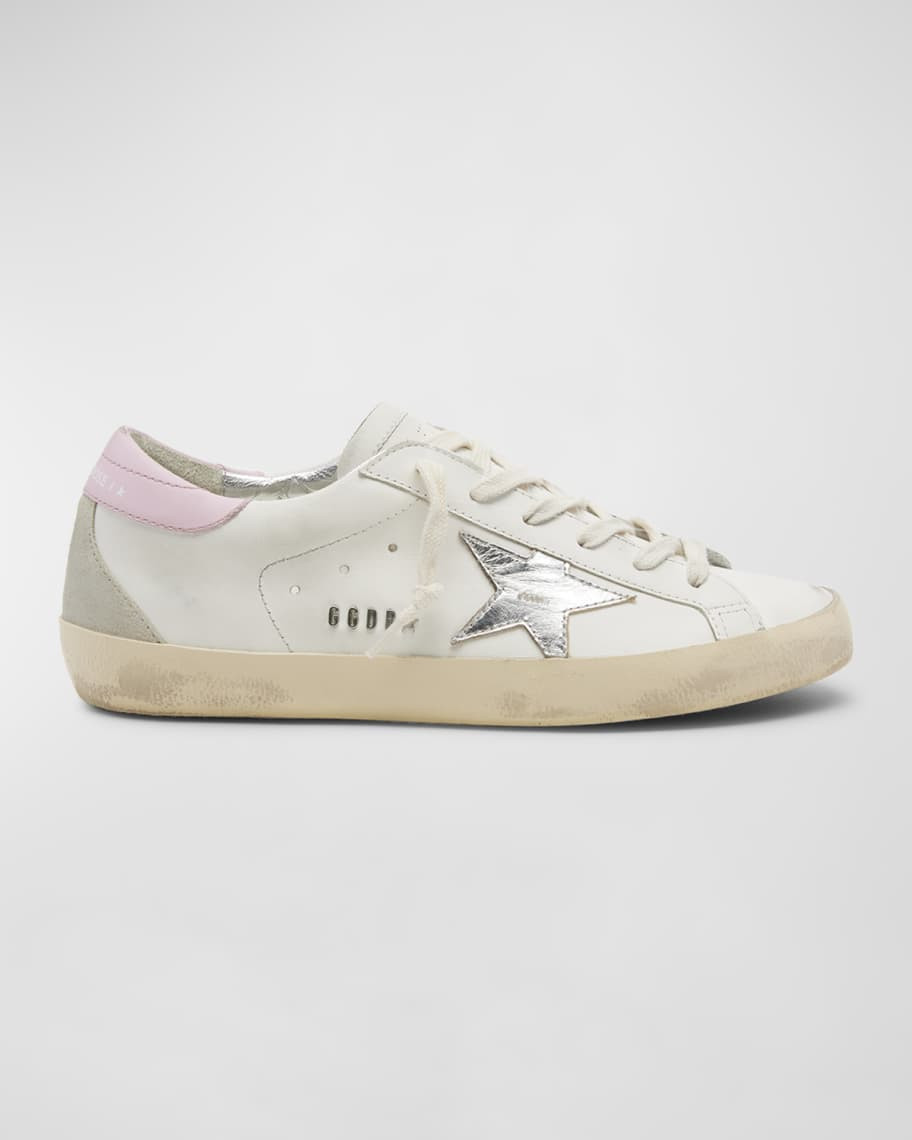 Golden Goose Superstar Mixed Leather Low-Top Sneakers | Neiman Marcus