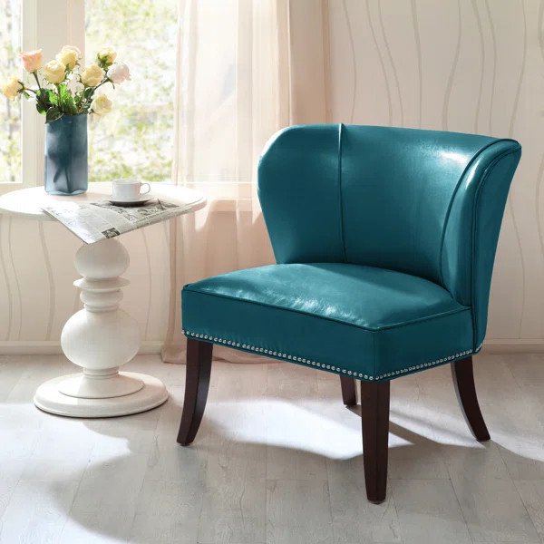 Beesley Faux Leather Armless Accent Chair | Wayfair North America
