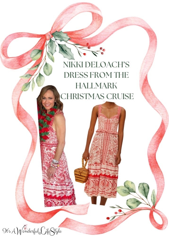 Get Nikki DeLoach’s fun pattern dress from the Hallmark Christmas Cruise. This chic, getaway-ready dress captures the essence of playful elegance with its vivid red and white paisley patterns. Perfect for parties, church, holiday dinners, or your own winter escape. Tap to shop Nikki’s stunning style and sail into the season looking fabulous!

#LTKSaleAlert #LTKHoliday #LTKStyleTip