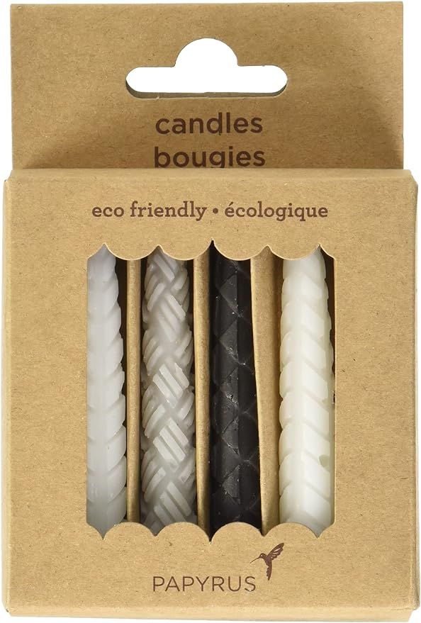 Papyrus Eco-Friendly Birthday Candles, Black & White with Patterns (12-Count) | Amazon (US)
