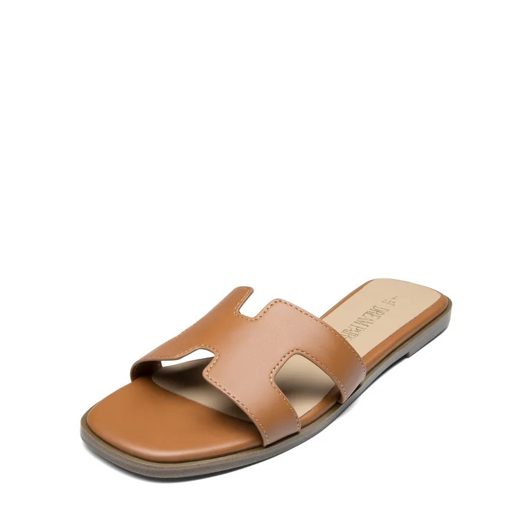 DREAM PAIRS Women Cut-out Strap Light Sole Slide Sandals | Walmart (US)