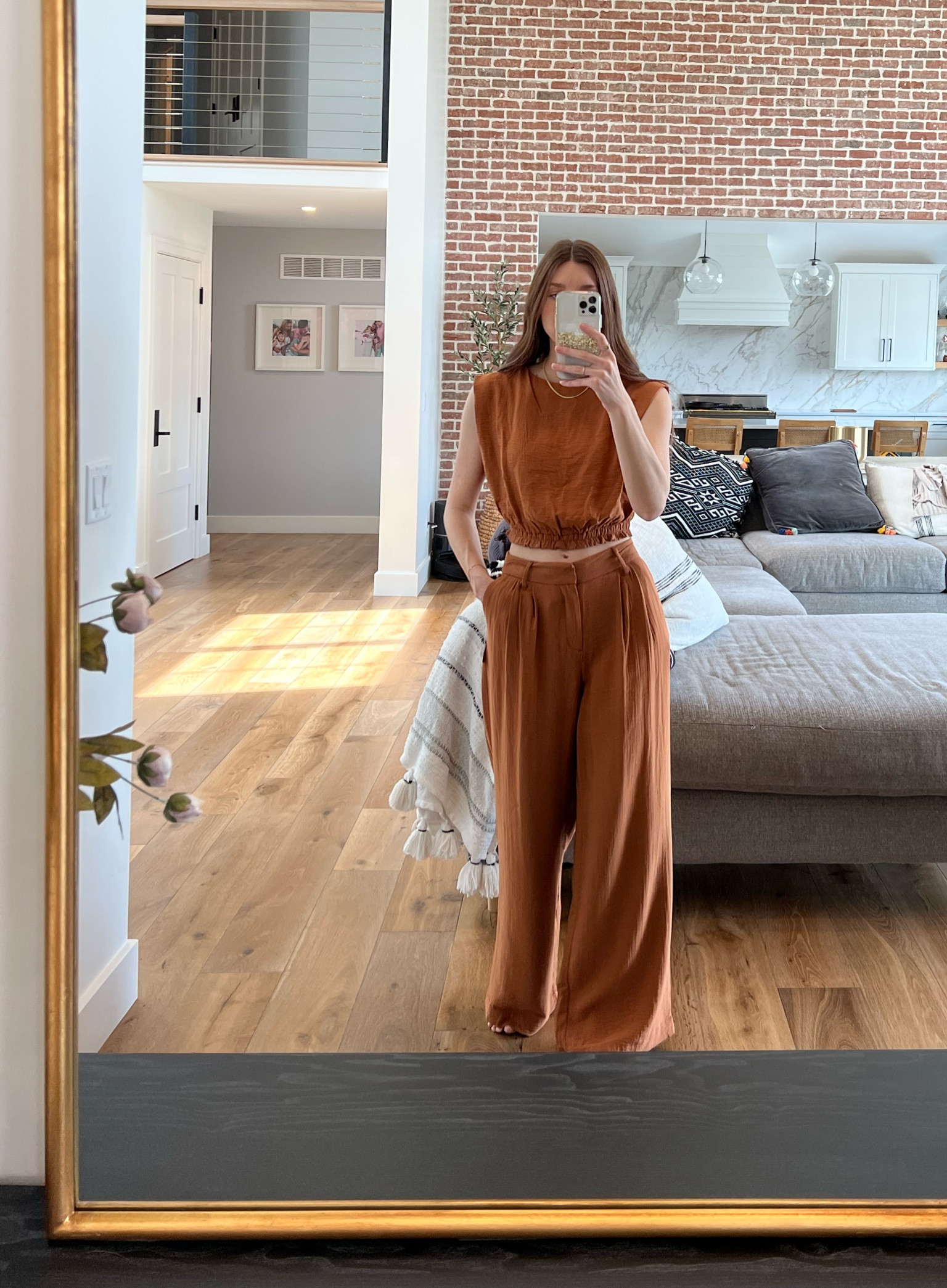 Perfect gauze set for spring. Target. I’m in a small top and size 2 pants. You could size down in pants. Tan, cream, black and green. Wide leg pants & tank  

#LTKFind #LTKSeasonal #LTKfit