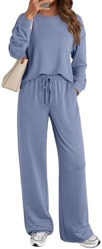 AUTOMET Womens Sweatsuits 2 Piece Lounge Matching Outfits Sweat Sets Tracksuit Travel Sweatshirts... | Amazon (US)