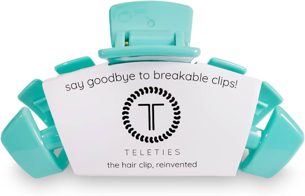 TELETIES - Large Hair Clip - Summer Collection - Hair Claw Clips for Women - Strong Grip, Bendabl... | Amazon (US)