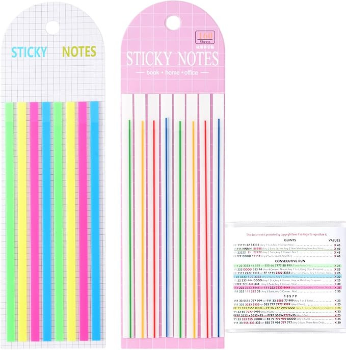 320 pcs Mahjong Card Line Finder Highlighter Tape, Mahjong Line Highlighter Stripe, Transparent S... | Amazon (US)