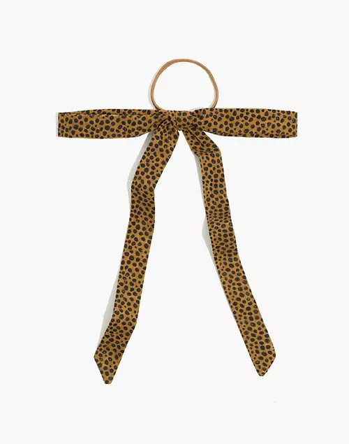 Linen Bow Hair Tie in Neon Buds | Madewell