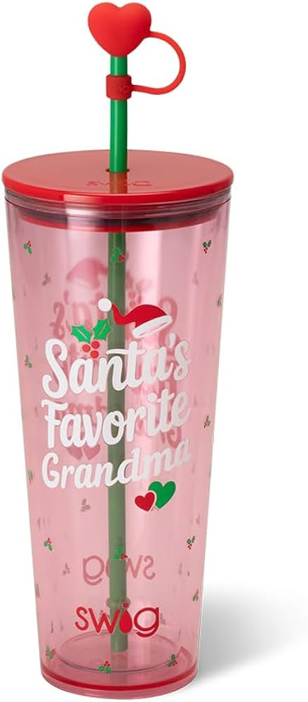 Swig Life 24oz Plastic Tumbler, Cup Holder Friendly Travel Tumbler with Lid & Straw, BPA Free Pla... | Amazon (US)