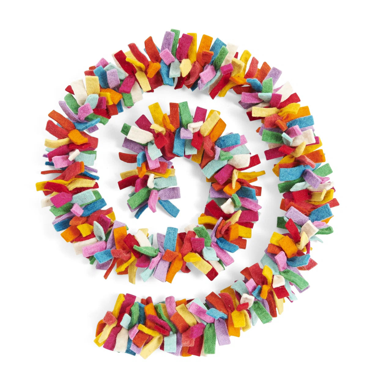 Multicolor Confetti Garland in Hand Felted Wool | Wayfair North America