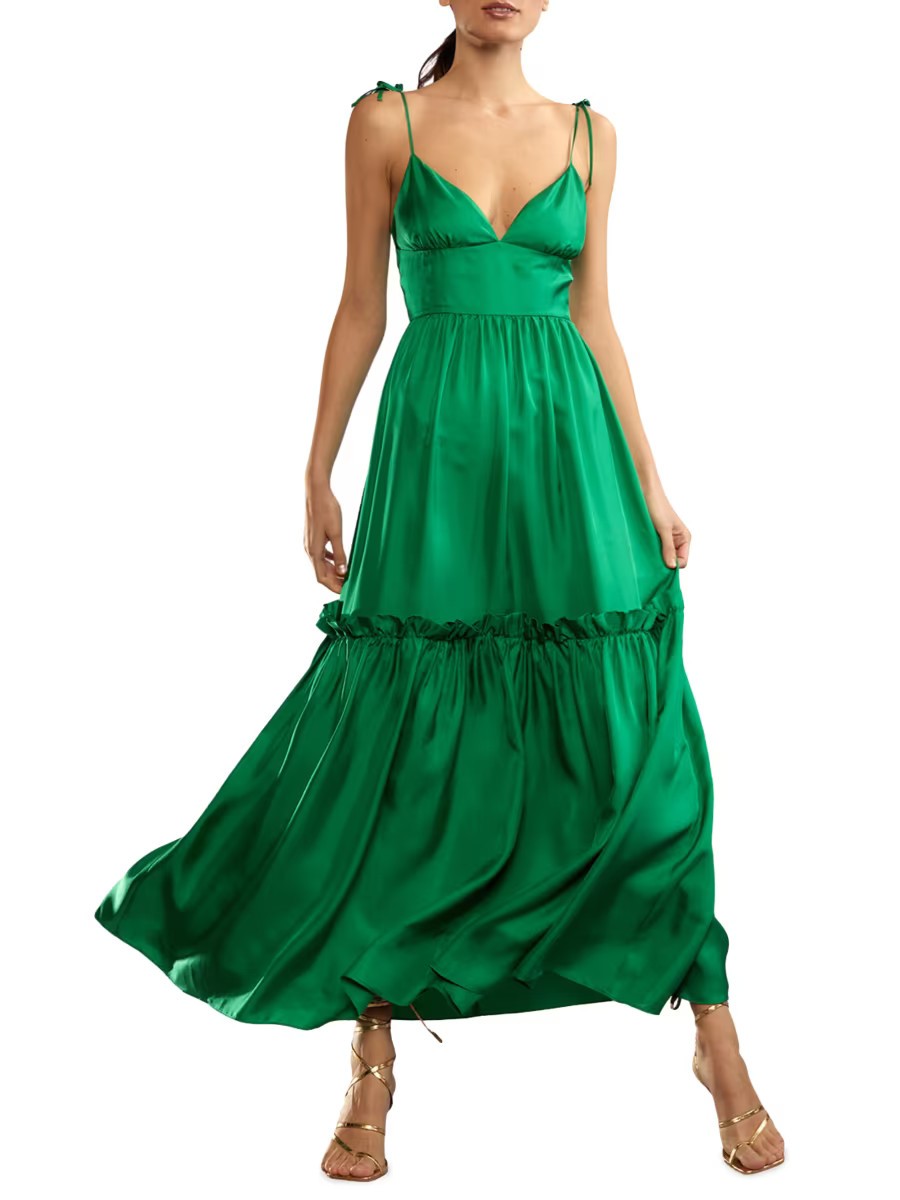 Silk Tiered Maxi Dress | Saks Fifth Avenue