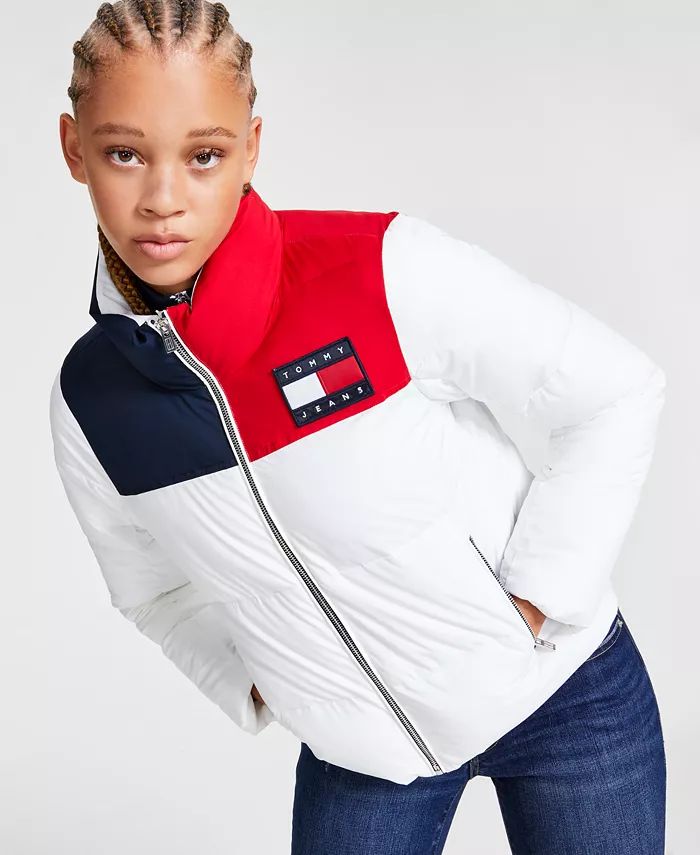 Tommy Jeans Women's Colorblocked Puffer Jacket & Reviews - Jackets & Blazers - Women - Macy's | Macys (US)